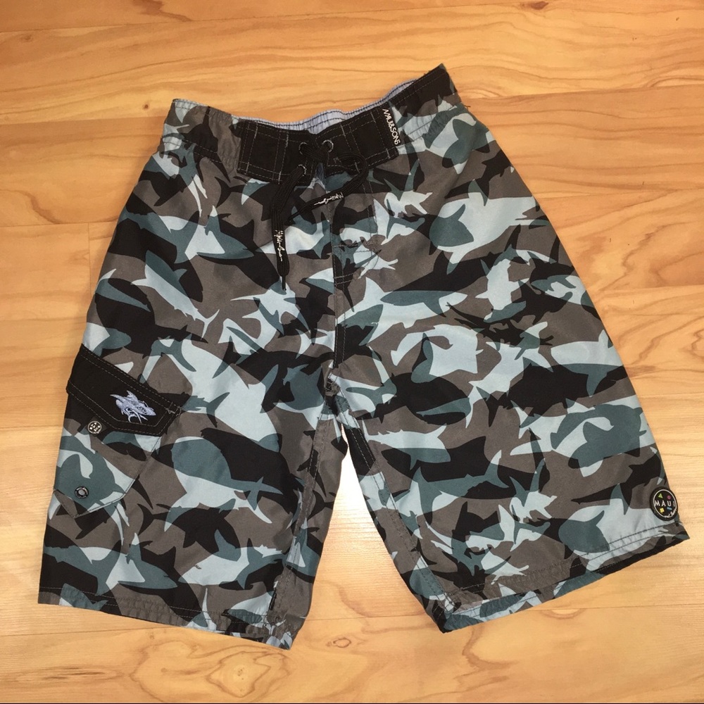 Boys Maui & Sons Swim Trunks Sz 10